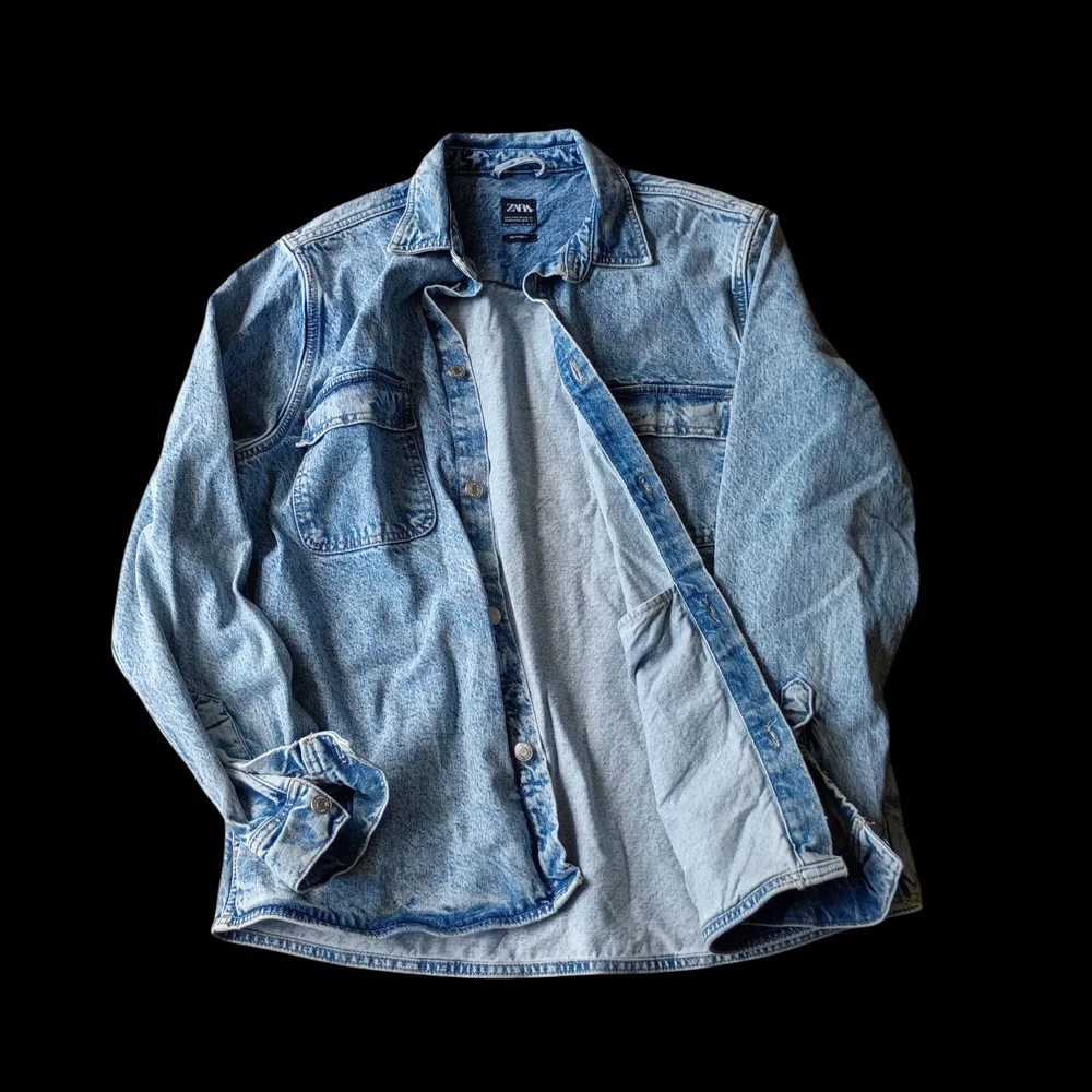Zara Relaxed Fit Button Up Jean Jacket | Size L - Picture 4 of 6